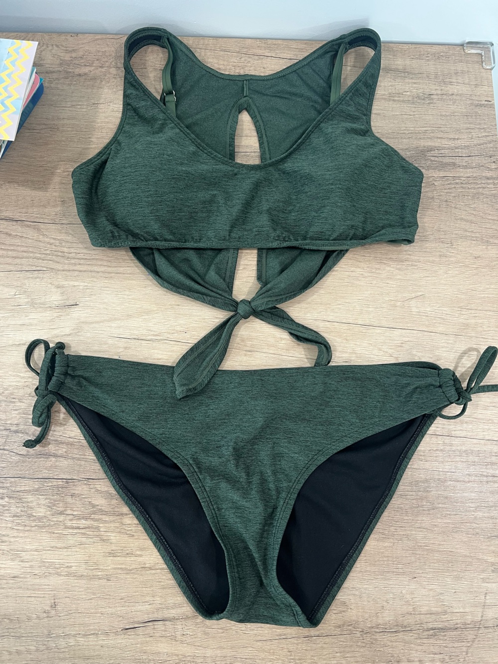 Kona Sol Dark Green Bikini Set